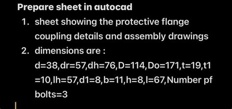 Solved Prepare Sheet In Autocad Sheet Showing The Chegg