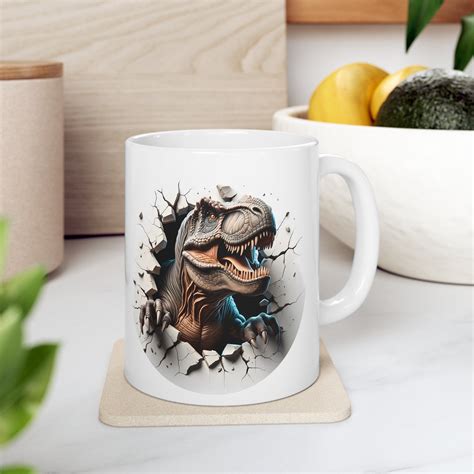 3d Trex Mug Realistic Tyrannosaurious Rex Mug Dinosaur T Mug