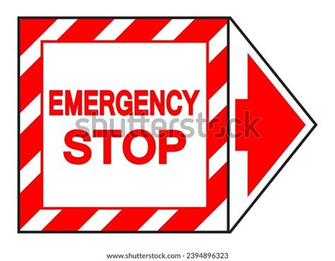 Emergency Stop Symbol Sign Vector Illustration Stock Vector (Royalty Free) 2394896323 | Shutterstock