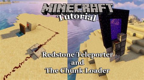 How To Build A Redstone Teleporter And A Chunk Loader Minecraft