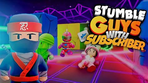 Stumble Guys Live Play With Subscribers Block Dash Team Ax Gaming Is