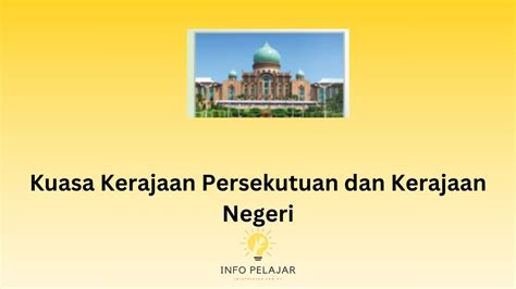 Kuasa Kerajaan Persekutuan Dan Kerajaan Negeri Info Pelajar