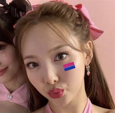 Nayeon Bi Flag Flag Icon Twice Kpop Homosexual Lgbtqia Pride