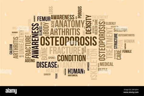 Osteoporosis Word Cloud Template Health And Medical Awareness Concept