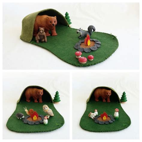 Campfire Playscape Play Mat Woodland Camping Forest Pretend Play