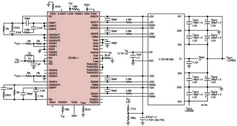 Ltc7851typical Application Reference Design Dc To Dc Multi Output Power Supplies