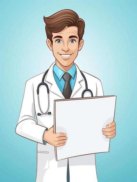 Premium AI Image A Vector Illustration Of A Smiling Doctor Holding A