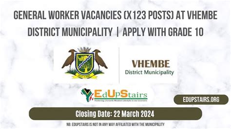 VHEMBE DISTRICT MUNICIPALITY VACANCIES SA Careers