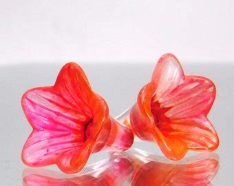 NEW COLORS Hand Painted Lucite Flower Beads Etsy