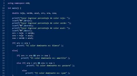 Sentencia If Else Turbo C El Color Dominante Tutorias Co