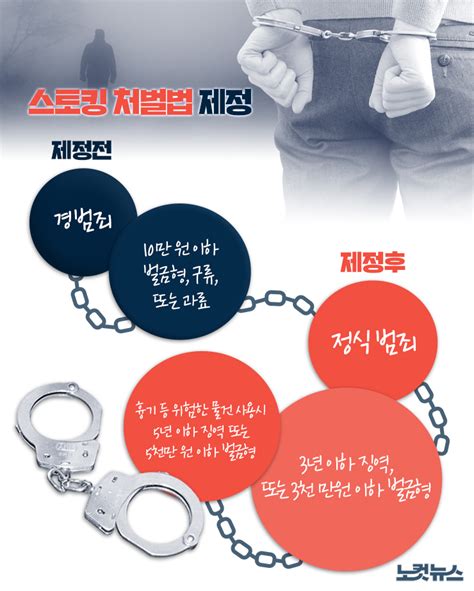 그래픽뉴스 스토킹 처벌법 제정최대 징역 5년 노컷뉴스