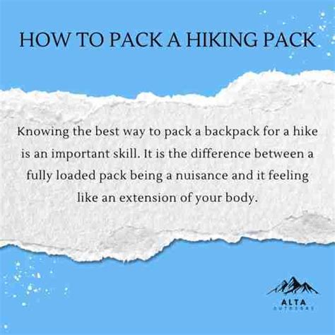 How To Pack A Hiking Pack