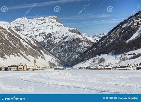 The Ski Resort of Livigno, Italy Stock Photo - Image of buildings, high ...