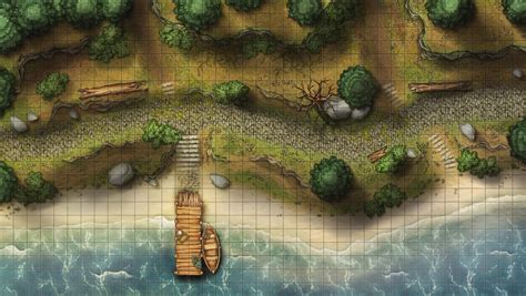 Coastal Highway Battlemap (22x39) By Runebear Cartography : r/battlemaps