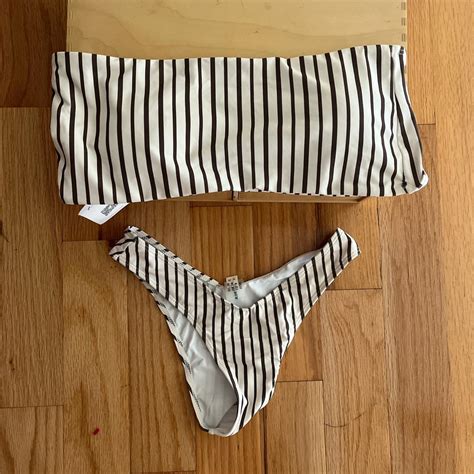 Bandeau Bikini Set Never Worn With Tag M Top And Depop