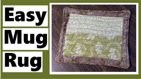 Easy Self Binding Mug Rug And I Quilted It YouTube