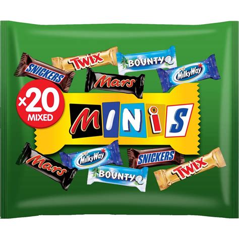 MARS Minis barres mix mars snickers twix bounty milky way 20 pièces