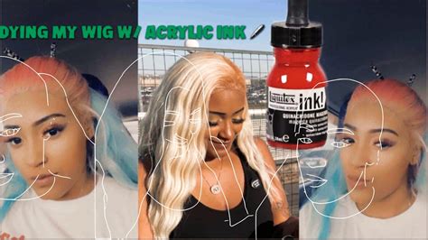 How To Dye Synthetic Wig W Acrylic Ink Youtube