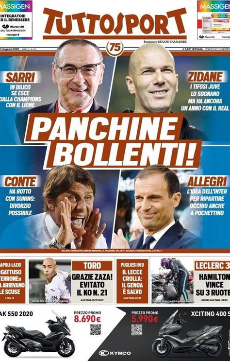 Tuttosport La Prima Pagina Di Oggi 3 Agosto 2020 Pianeta Milan