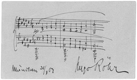 Eigenh Musikalisches Albumblatt Mit Notenzeile U Und Datum By R Hr