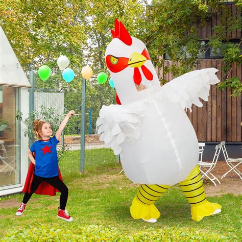 Inflatable Chicken Costume For Adult Blow Up Rooster