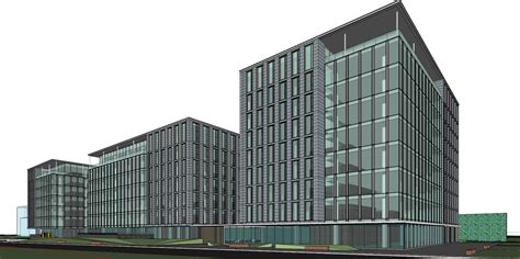 浙江 杭州国际文化商务中心建筑模型设计 Sketchup模型 筑龙渲染表现论坛