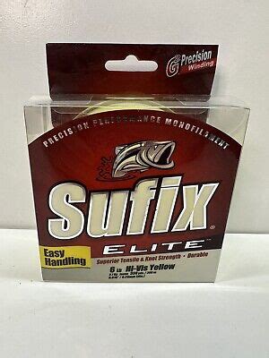 Sufix Elite Monofilament Lb Hi Vis Yellow Yards Monofilament