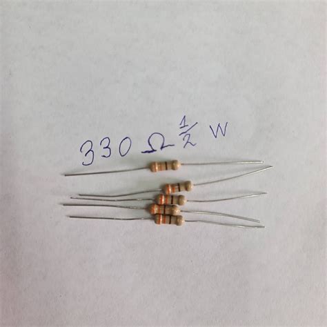 0000663 R 330 Ω 1/2 W อาร์ 330 โอห์ม 330 โอม ตัวต้านทาน รีชีสเตอร์ ...