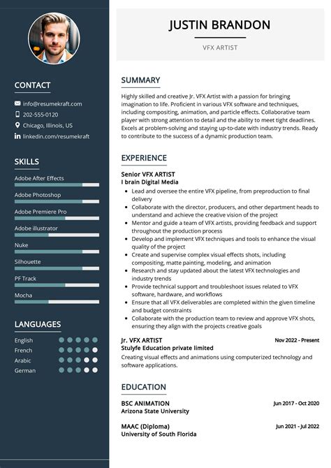 Vfx Artist Resume Example In Resumekraft