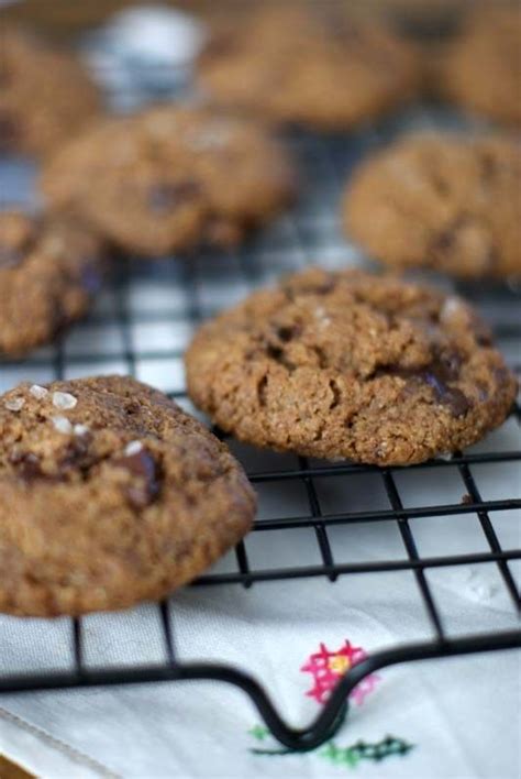 Chocolate Chip Cookies Cooling On A Wire Rack