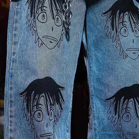 Y2k Vintage Comic Print Jeans Helloice Apparel