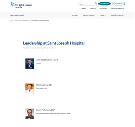 Saint Joseph Hospital Leadership - Lexington, KY | CHI Saint Joseph Health