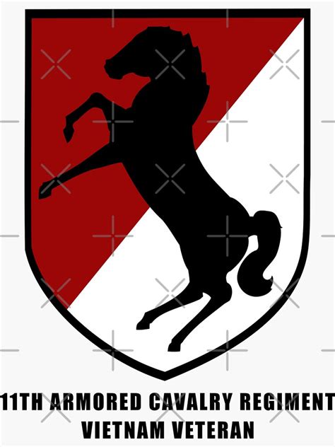 11th Armored Cavalry Regiment Vietnam Veteran Sticker For Sale By