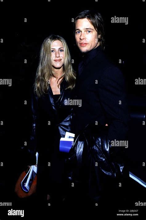 Brad Pitt & Jennifer Aniston Departing The Golden Globes in 2000 Credit ...