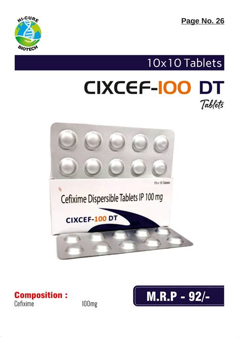 CIXCEF 100 DT Hi Cure Biotech