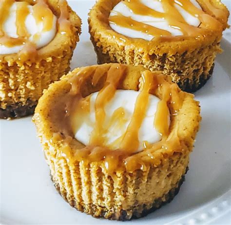 Mini Caramel Pumpkin Cheesecake Bites