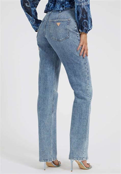 Guess Jeans Straight Leg Himmelblau Hellblau Zalando Ch