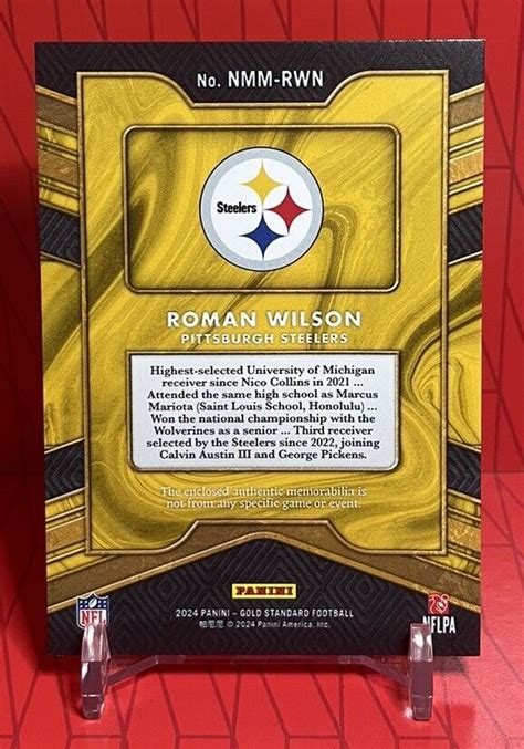 2024 Gold Standard Roman Wilson 499 Newly Minted Jersey Patch Rookie