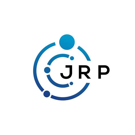 JRP letter technology logo design on white background. JRP creative ...