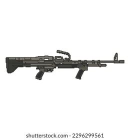 M60e3 Machine Gun Pixel Art Stock Vector (Royalty Free) 2296299561 ...