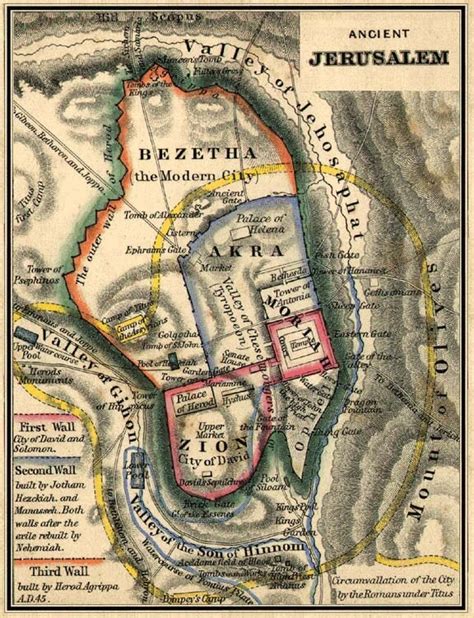 Map of Ancient Jerusalem - Course Bible