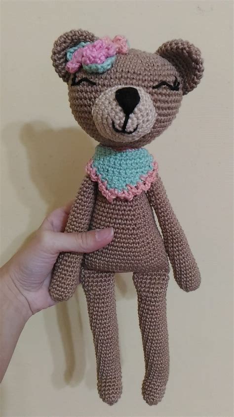 Ursinho Cacau Bichinhos da Floresta Crochê Amigurumi Elo7