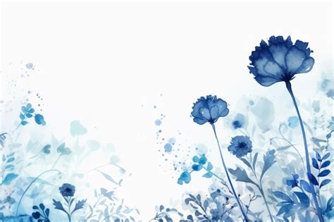 Premium Photo | Blue flowers on a white background