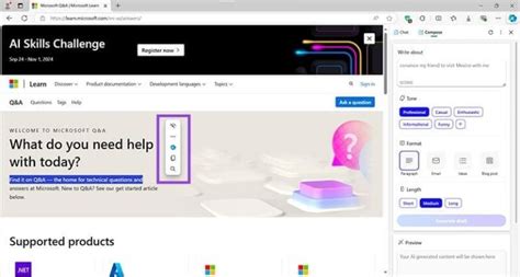 Découvrez les fonctionnalités de Copilot dans Microsoft Edge La