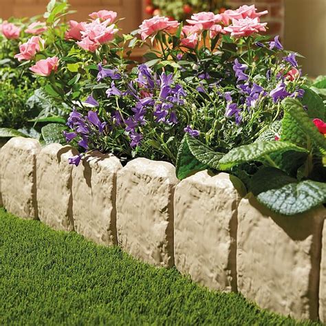 Lawn Edging Cobbled Stone Effect Packs Of 10 Buy 3 Get 1 Free