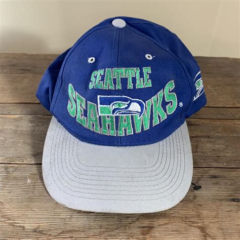 Vintage Seattle Seahawks Hat Adjustable... - Depop