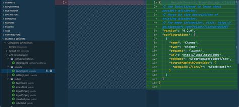 Git How To Compare Different Branches In Visual Studio Code Stack