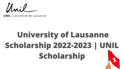 University Of Lausanne Scholarship Pkeducation Info