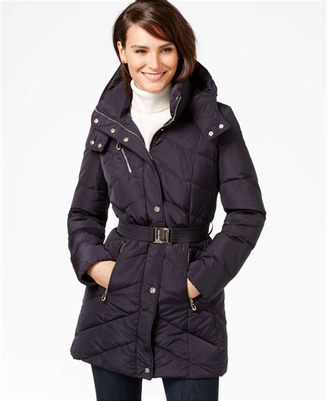 Lyst - Ivanka Trump Belted Down Puffer Coat in Blue