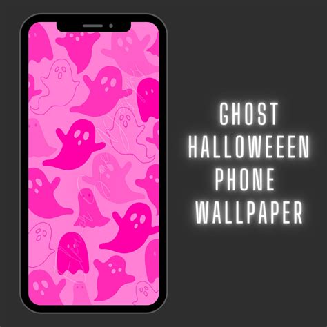 Hot Pink Ghost Halloween Phone Wallpaper Ghost Halloween Wallpaper